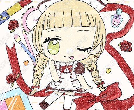 可愛いミニキャラ描きます 実績が欲しいため、先着10名様まで格安でお受けしております！ イメージ2
