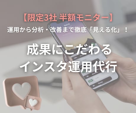 半額モニター 【限定3社】インスタ運用代行します 1ヶ月徹底設計＆PDCAでプロが「ほぼ丸投げ」で伴走する イメージ1