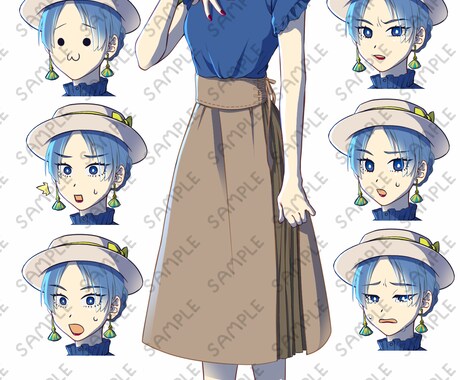 TRPG等で使用可能な立ち絵描きます 表情差分作成可能！表情豊かな立ち絵描きます！ イメージ2
