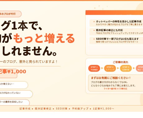 予約アップのためのホットペッパーのブログ書きます メニューの魅力が伝わりやすいブログで予約アップ狙いませんか？ イメージ1