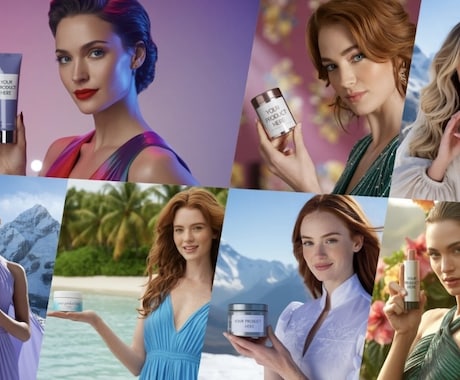 広告用AIモデル画像を作成します 海外の最新技術によるAI画像の生成！商品を持たせる事も可能！ イメージ1