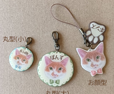 ペットの似顔絵と首輪チャーム　セットでお作りします 世界でお一つ♡ウチのコ似顔絵とチャームをセットでお届け イメージ2