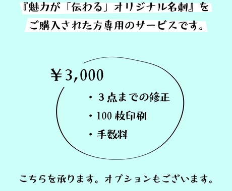 名刺追加発注承ります 『魅力が「伝わる」オリジナル名刺』をご購入された方専用 イメージ1