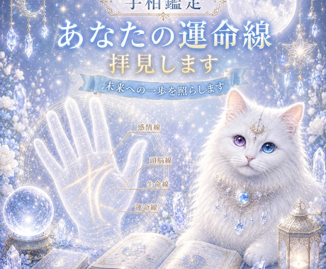 手相鑑定｜あなたの運命線どう変わるか丁寧に視ます 手相鑑定｜即日鑑定　気になるテーマ1つ丁寧に拝見します イメージ1