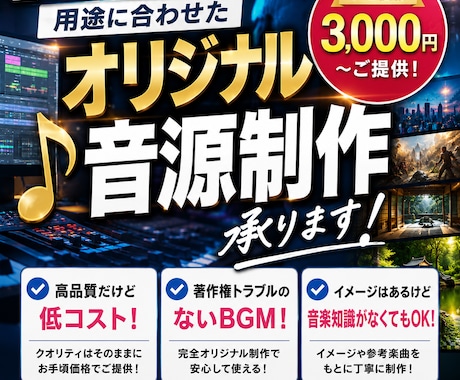 プロ品質のオリジナルBGM制作します イメージ1
