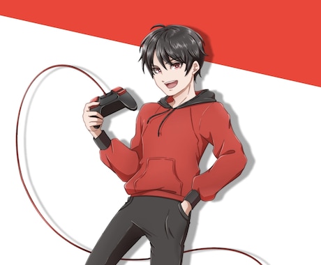キャラクターイラスト、全身の立ち絵、お描きします 表情差分やポーズ違いも追加でお受け出来ます。お気軽にどうぞ！ イメージ1