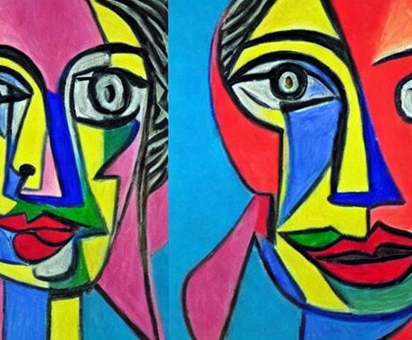 ピカソ風人物のイラストを販売しています ピカソが描きそうな人物の顔