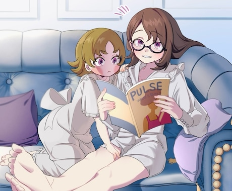 ワンシーンのようなイラストを描きます アニメ好き、ストーリー性のある絵が好きな人向けです イメージ1