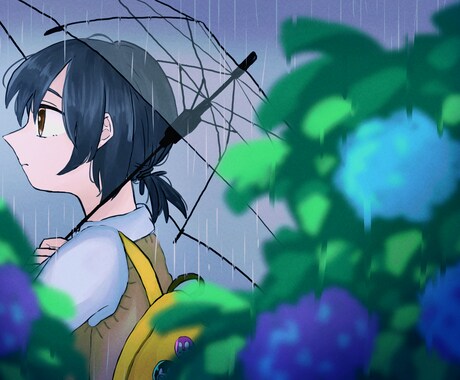商用利用可！仄暗くエモいMVイラスト描きます あなたの感情をぶつけた音楽にイラストを付けませんか イメージ2