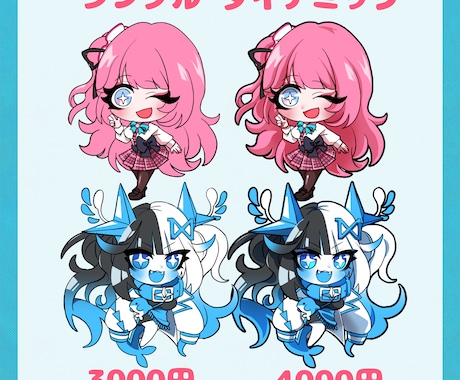7月末まで割引中！SDキャラ描きます 最短即日納品！表情差分にも対応。 イメージ2