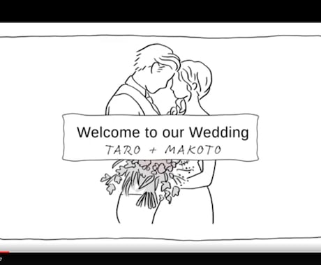 結婚式オープニングムービー（おしゃれな絵）作ります DVD発送無料　修正何度でもOK イメージ1