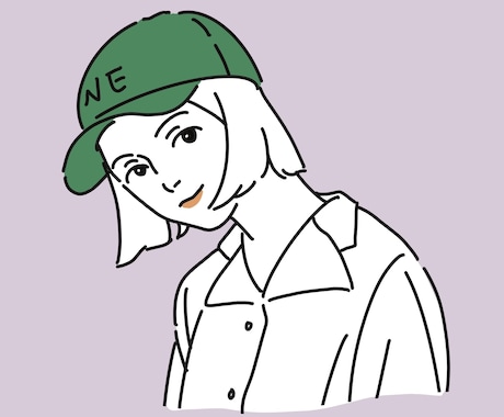 シンプル線画でお洒落な似顔絵お描きします 髪型や服の変更OK！SNSアイコン、名刺などに◎ イメージ1