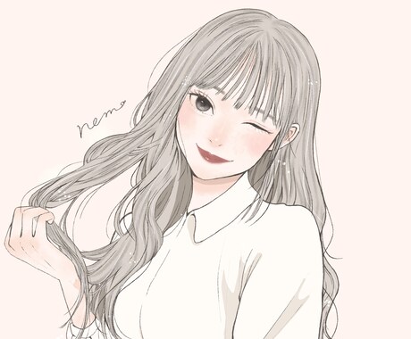 繊細で大人可愛いこだわりのアイコン描きます 優しい色合いでオシャレなアイコンをお求めの方へ イメージ2