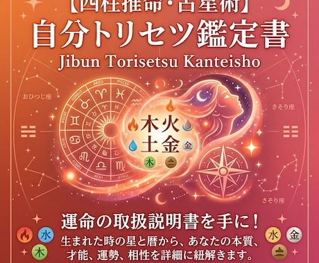 オリジナル取扱説明書作成します 自分の特性を知って、ご自身の開運表をお渡しします イメージ1