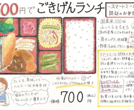 最低価格より⭐︎優しい手描きイラストPOP作ります 色鉛筆やマーカーによる温かみのあるイラストです。 イメージ2