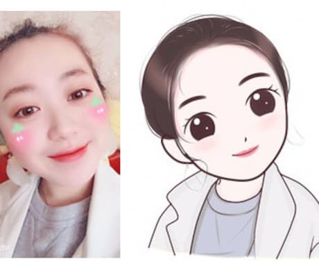 格安！写真を元に可愛いアニメ風の似顔絵を描きます お写真を元に似顔絵イラストをお描きします！ イメージ1