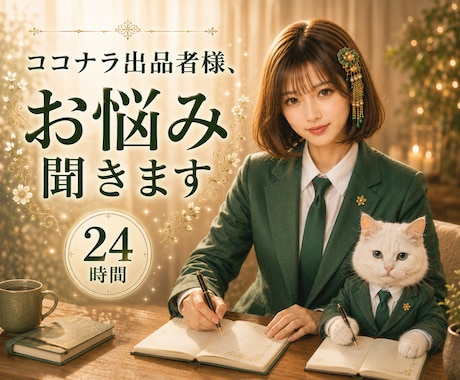 24時間ココナラ出品者様のお悩み聞きます 最初は不安だし分からないことだらけだよね。一緒に乗り越えよう イメージ1