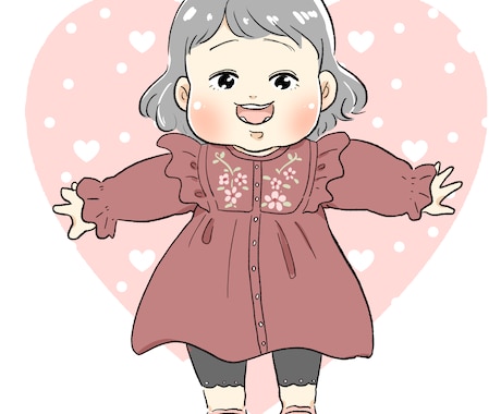 お子様の似顔絵をゆるかわに描きます SNSアイコンやプレゼントにオススメ！ イメージ1