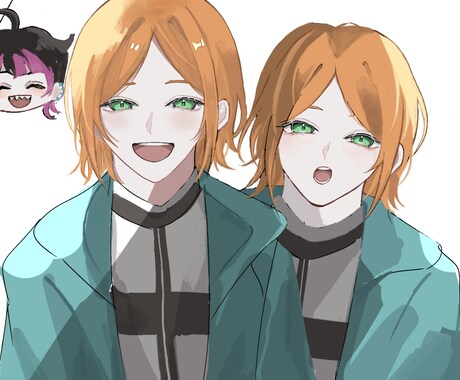 SNS用などキャラクターの1枚絵を描きます かっこかわいいイラスト描きます！ イメージ2