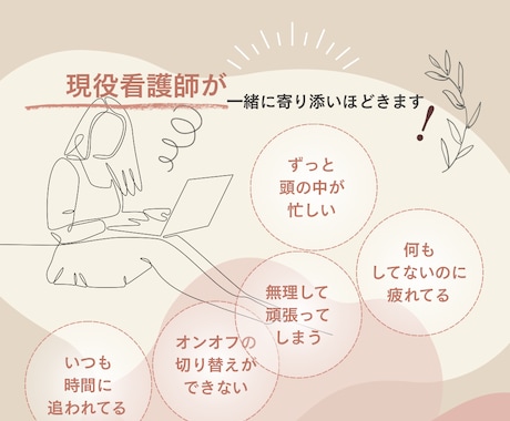今の気持ちを一緒にほどきます 言葉にできなくてもそのままで大丈夫/看護師のnako イメージ1