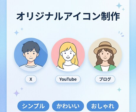 SNS用アイコン・プロフィール画像作成します SNS用オリジナルアイコン作成します イメージ2