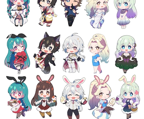 デフォルメイラストお描きします グッズや動画などに使用するあなたのキャラクターをお描きします イメージ1