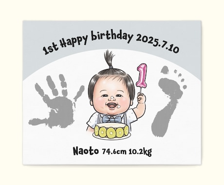 キャンバス仕様の似顔絵ボードを自宅にお届けします 4サイズから選べる！高級感あるキャンバスに印刷された似顔絵 イメージ2