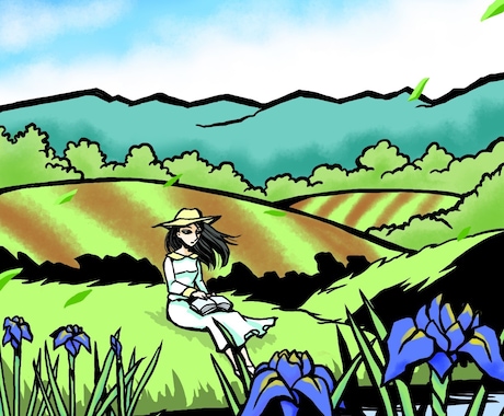 心が動くイラストを制作します どこか懐かしさを感じさせる切り絵風のイラストタッチです イメージ1