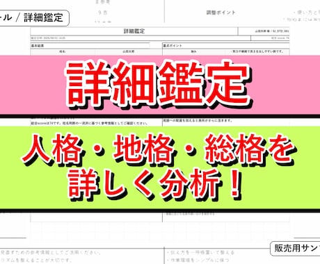 姓名判断自動鑑定ツールを提供します 五格・三才・比較表をExcelで作成 イメージ2