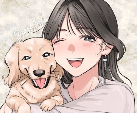 可愛い雰囲気のアイコンイラストを描きます 似顔絵も！オリキャラも！動物さんも！ イメージ1