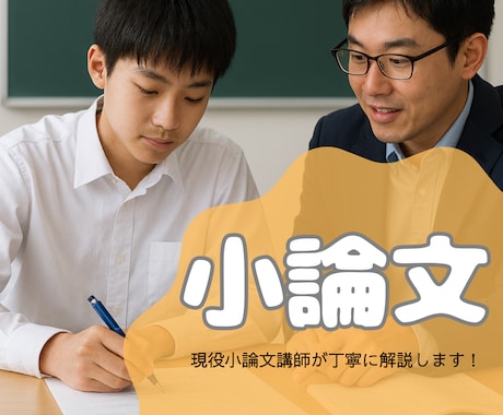 高校生・大学受験生対象 小論文の添削の指導をします イメージ1
