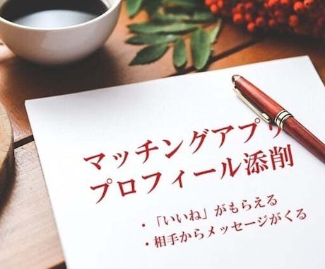 あなたのマッチングアプリのプロフ文章を救済します 50人以上の添削で「いいねを爆増」させてきた救済措置！ イメージ1