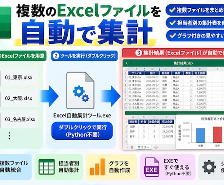 Excel・CSVの定型作業を自動化します イメージ1