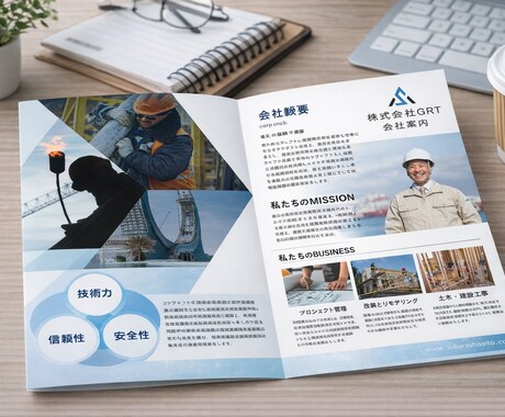 プロ品質会社案内・商品パンフレットをデザインします 伝わる・信頼されるパンフレットを心を込めて制作します イメージ2
