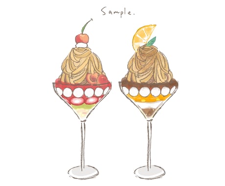 スイーツのイラスト描きます イメージ1