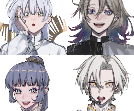綺麗めアイコン作成します 可愛い系〜綺麗系が得意です。実写のイラスト化もお任せ下さい イメージ2