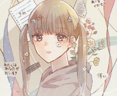 ふんわりかわいいイラスト描きます 〜ふんわりとした癒し系イラストをお描きします〜 イメージ2