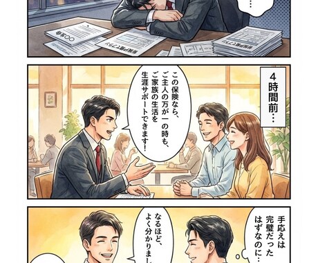 商談後に渡すだけ！追撃クロージング専用漫画作ります その場で決めないお客様が、家で決断するクロージング漫画！ イメージ1