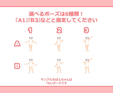 ドット絵立ち絵作成します 選べる6種のポーズ！グッズにもお使いいただけます イメージ2