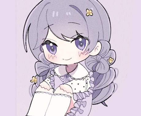 デフォルメの可愛い女の子を描きます かわいい女の子のイラストを高品質でお届けします！ イメージ1
