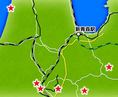 動画編集用・チラシ・様々な地図データ作成します TV制作で培ったノウハウでオリジナル地図データを作成！ イメージ2