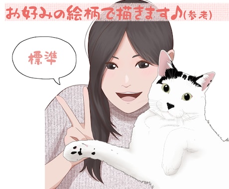 飼い主さんとペットちゃんをご要望の絵柄で描きます 色んな絵柄に対応！納得するまでとことん修正します！ イメージ2