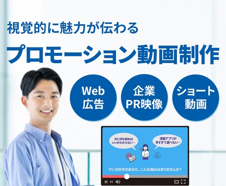 プロモーション用の分かりやすい動画制作します サービス紹介など、モーショングラフィックスで魅力を伝えます イメージ2