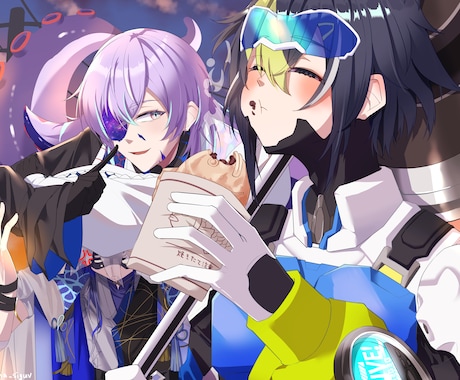 VTuber・配信サムネに！映えるイラスト描きます 【先着３名様へ】レビューご協力で割引価格中！ イメージ2