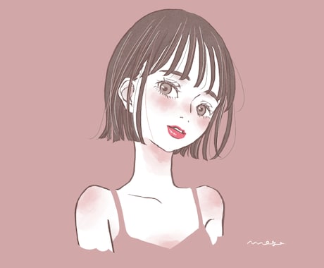 企業様実績あり！女性ウケするイラスト描きます アンニュイでお洒落な女の子たちのイラスト、アイコンつくります イメージ1