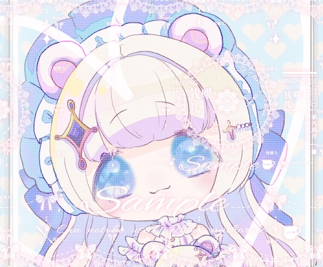 可愛いミニキャラのアイコンやデザインができます 個性的なミニキャラを好み自体でデザインできる イメージ1