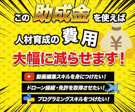 人材開発支援助成金の申請をサポートします 従業員にドローン操縦を学ばせたい！人材開発支援助成金をご提案 イメージ1