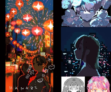 ドット絵、ピクセルアート風イラスト描きます ノスタルジックで目を引くドットイラストをお届け イメージ1