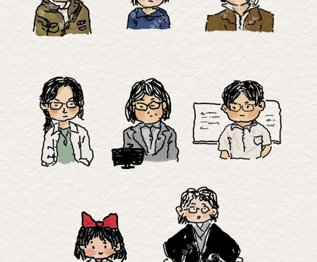 写真から手描き風似顔絵アイコン、イラストを描きます イメージ1