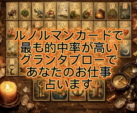 当たりすぎ注意　仕事運に特化して視ます グランタブローで見るあなたの今後の流れ イメージ1